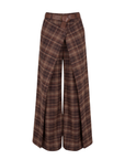 Pantalon portefeuille tartan coffee
