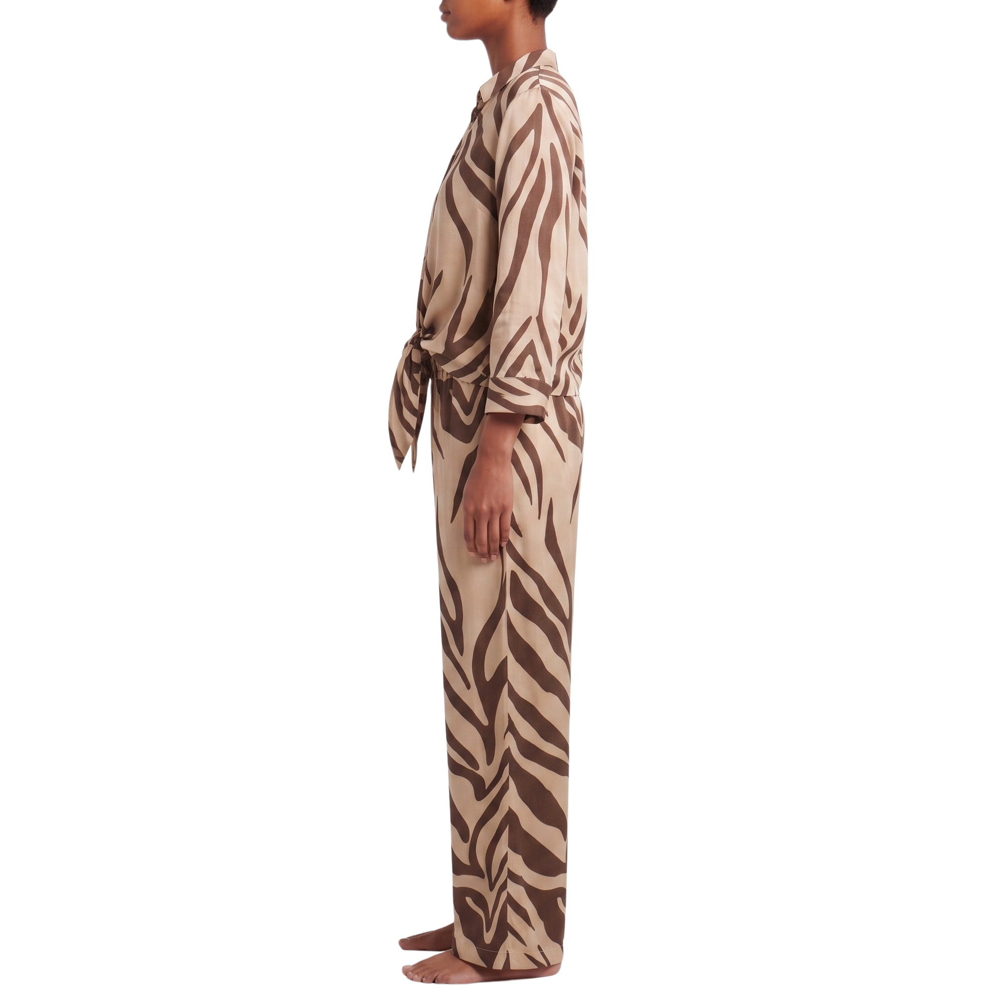 Pantalon fluide savane beige mocca