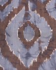 Pantalon indigo motifs marron