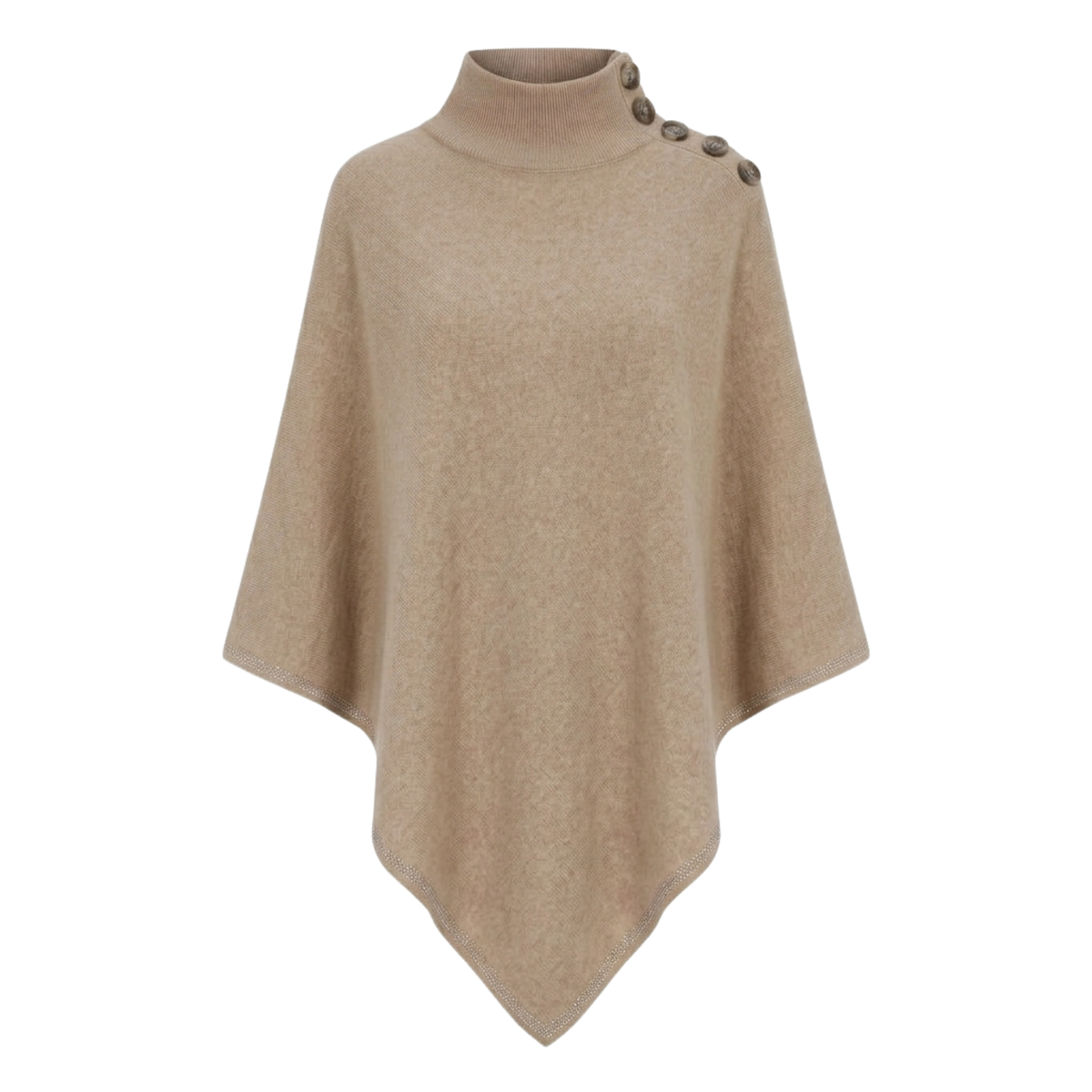 Poncho cachemire/laine beige Interdee