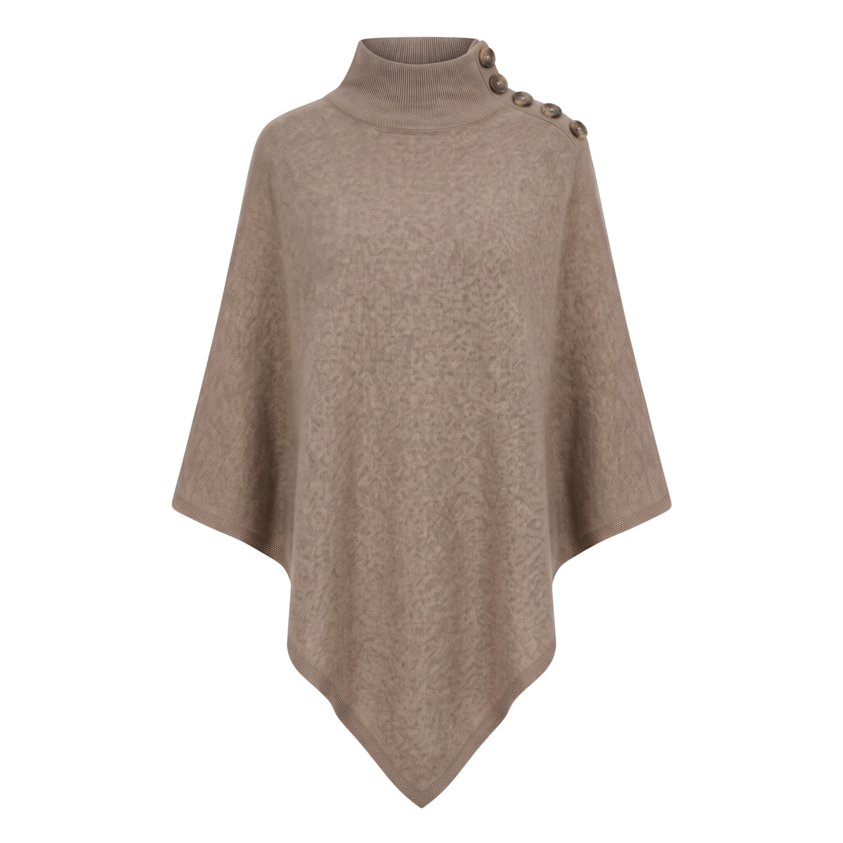 Poncho cachemire/laine taupe Interdee