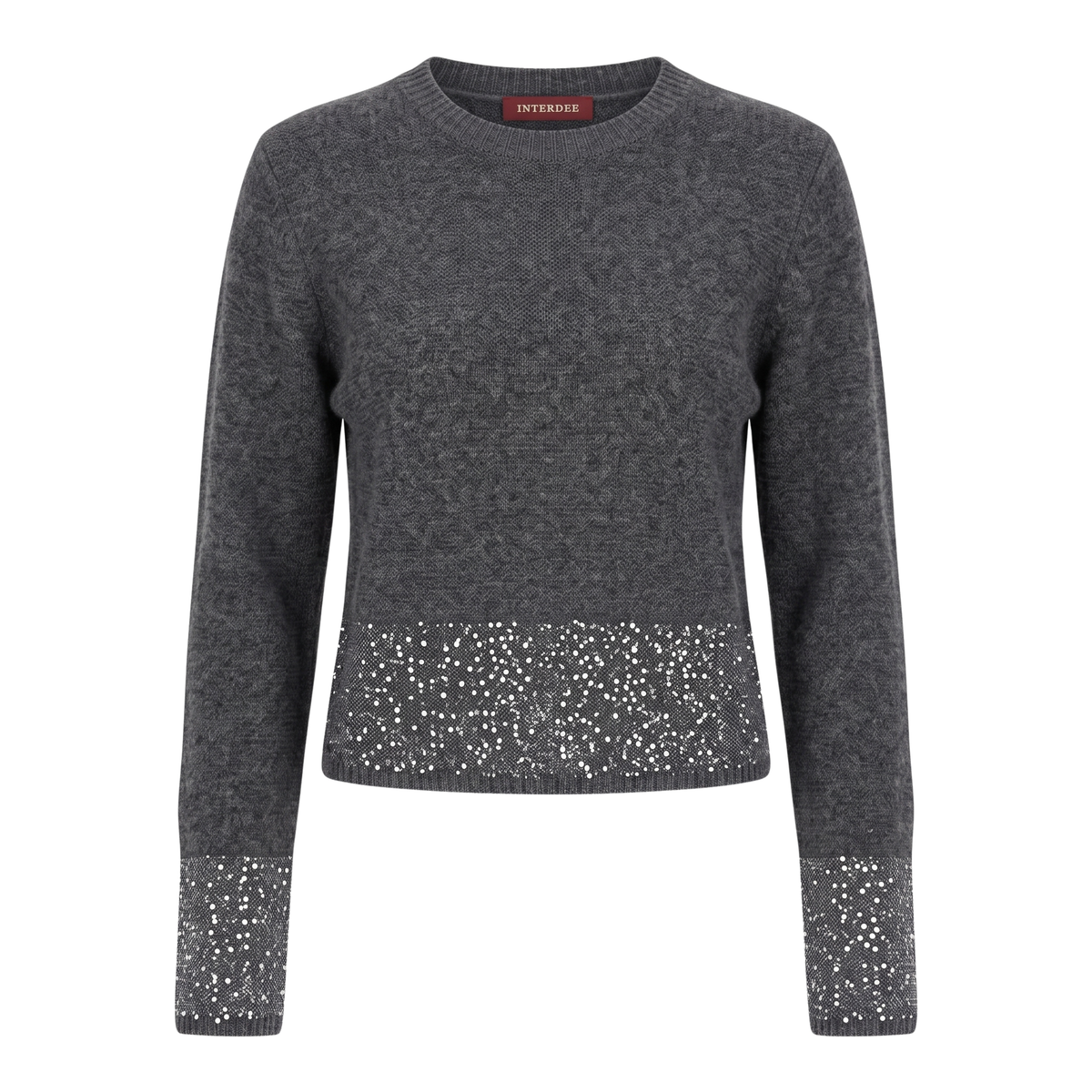 Pullover Anthrazit Kaschmir Interdee Sequins
