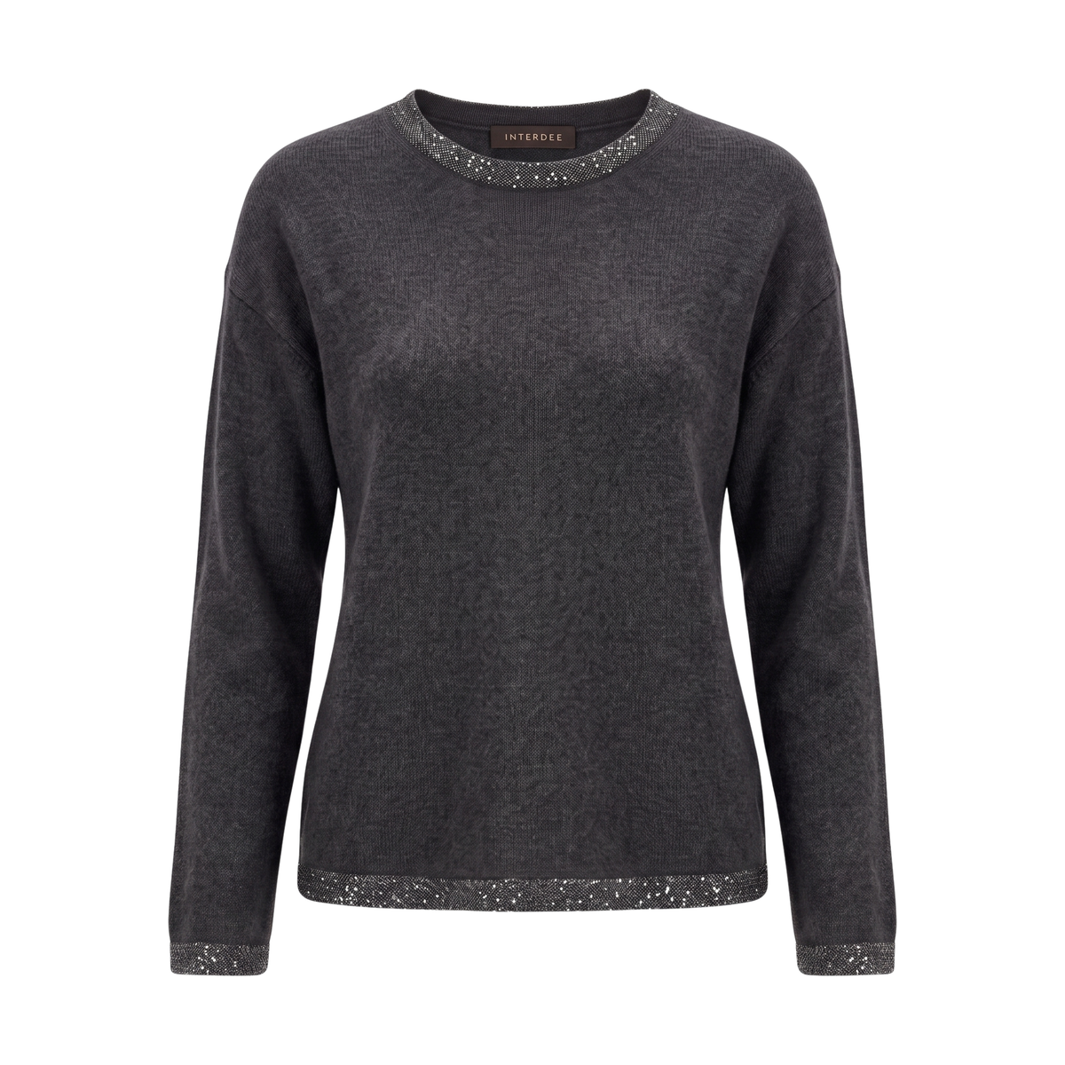 Pullover Anthrazit Kaschmir Interdee Sequins