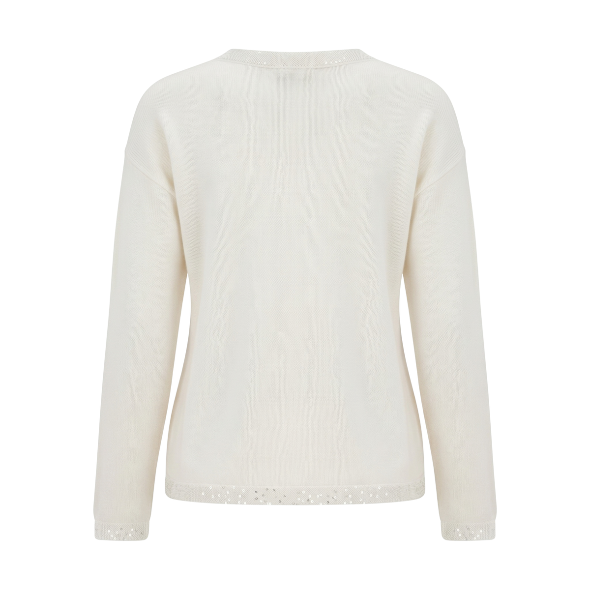 INTERDEE pull cachemire écru sequins