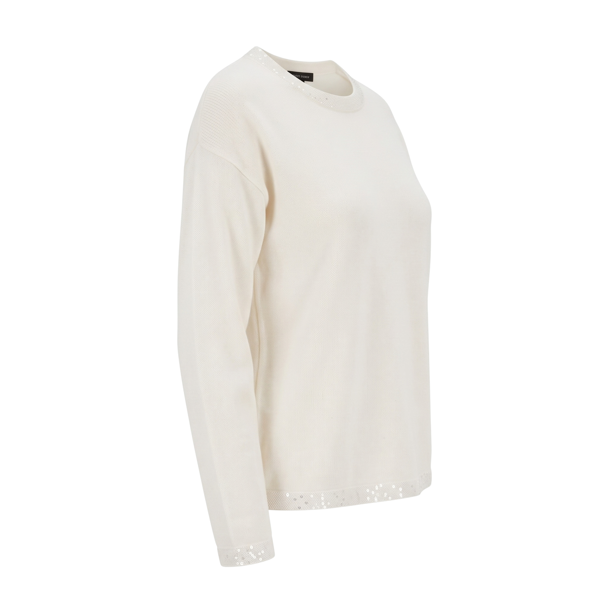 INTERDEE pull cachemire écru sequins
