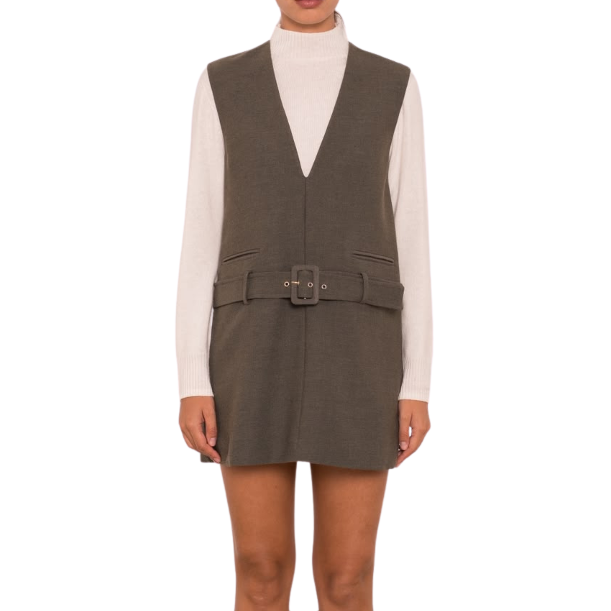 Robe chasuble kaki