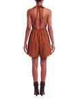 Robe courte dos nu chataigne
