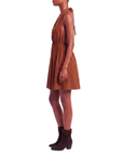 Robe courte dos nu chataigne