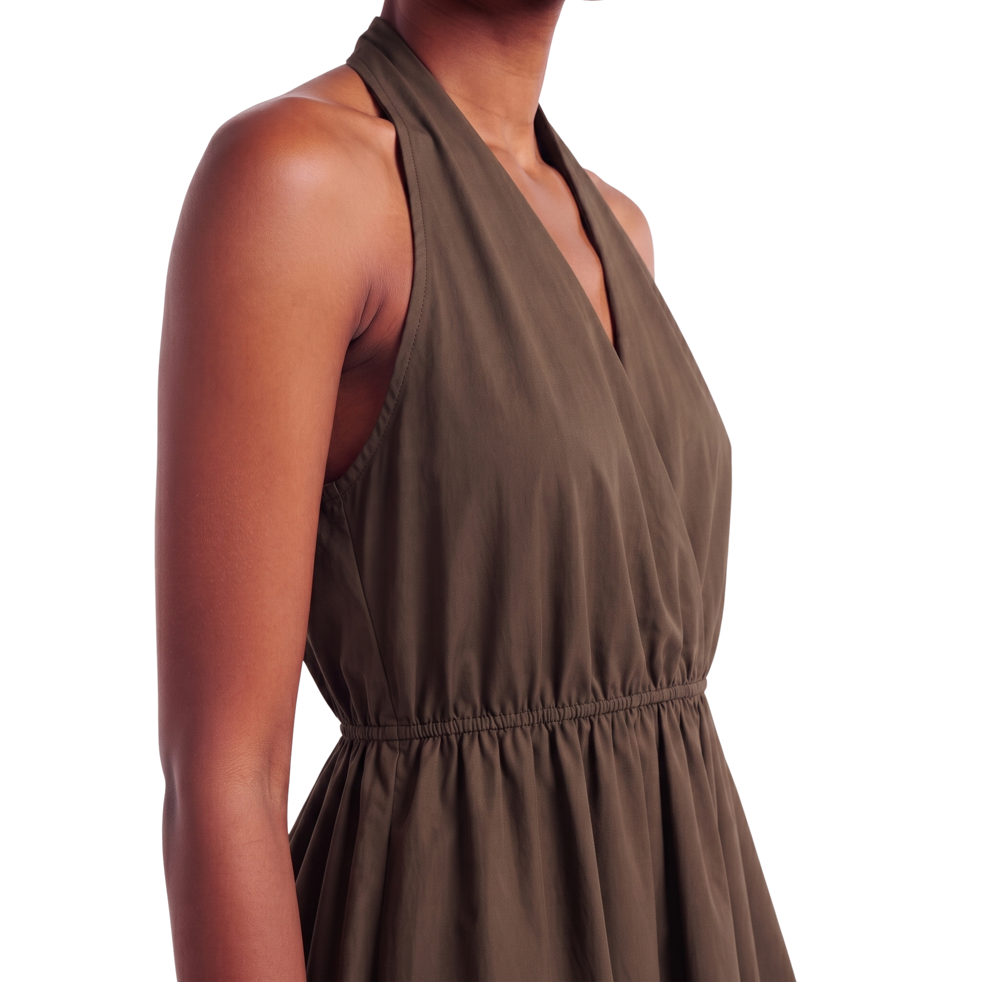 Robe courte dos nu chocolat