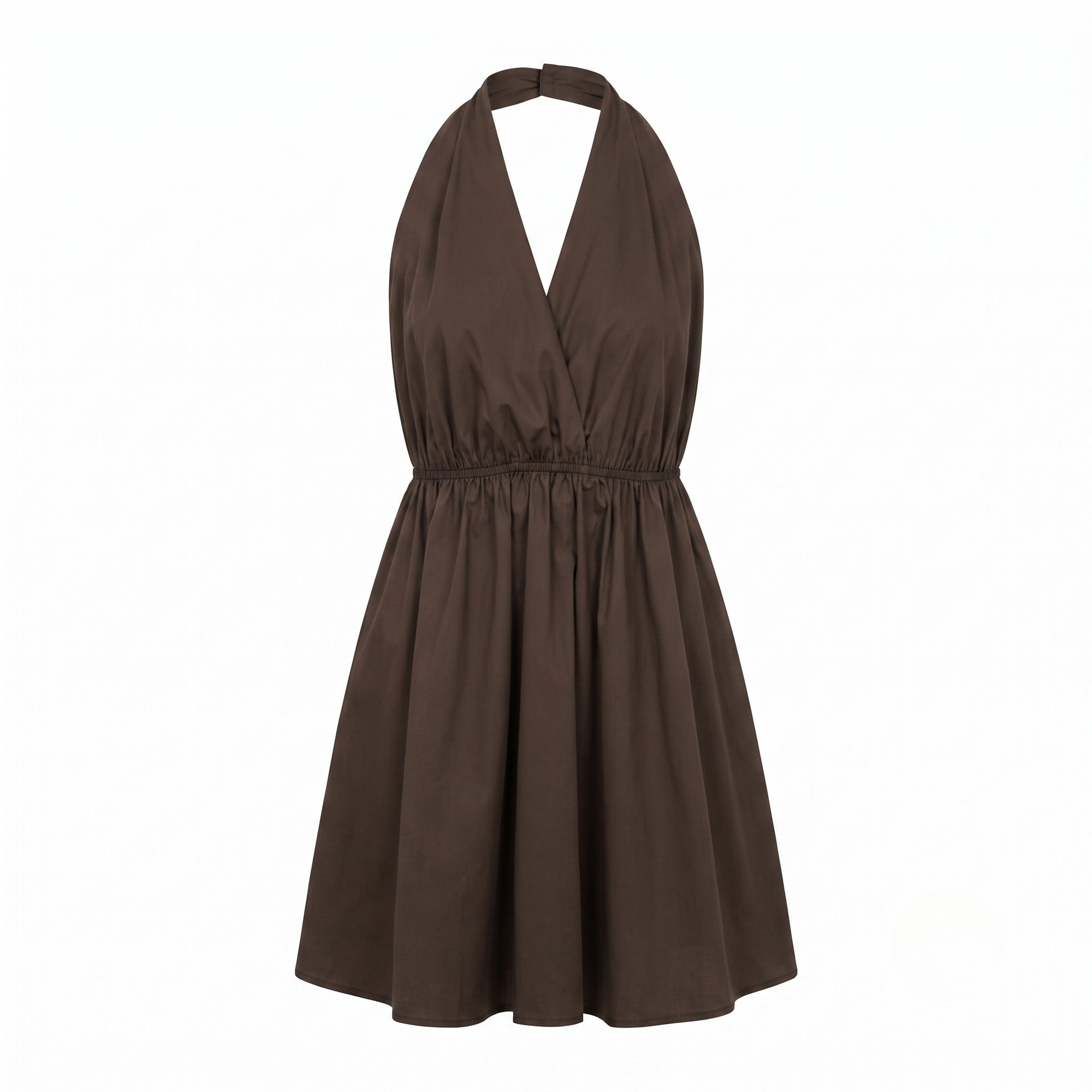 Robe courte dos nu chocolat