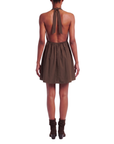 Robe courte dos nu chocolat