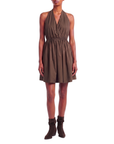 Robe courte dos nu chocolat
