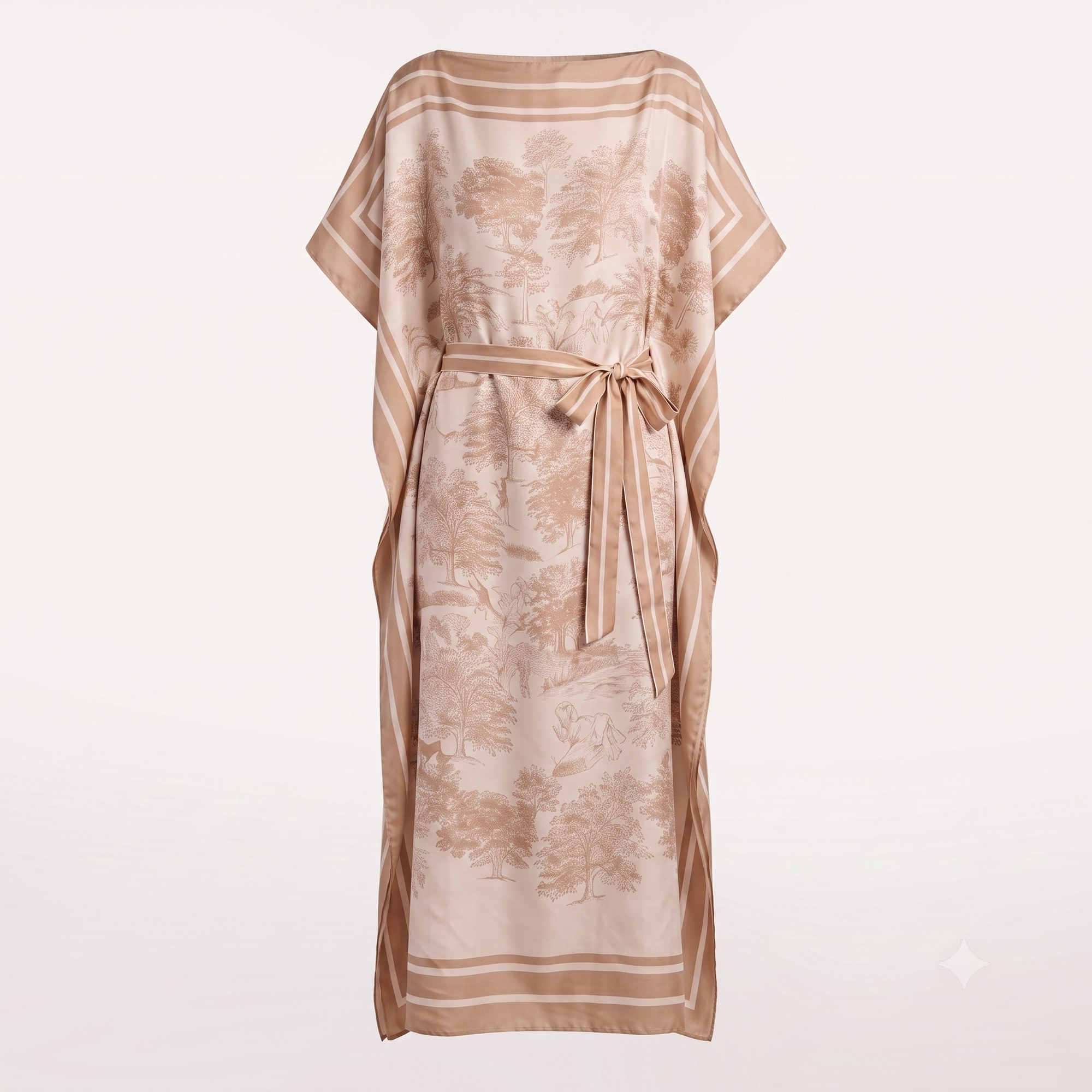 Robe foulard écru beige