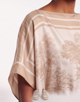 Robe foulard écru beige