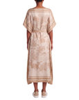 Robe foulard écru beige