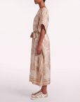 Robe foulard écru beige