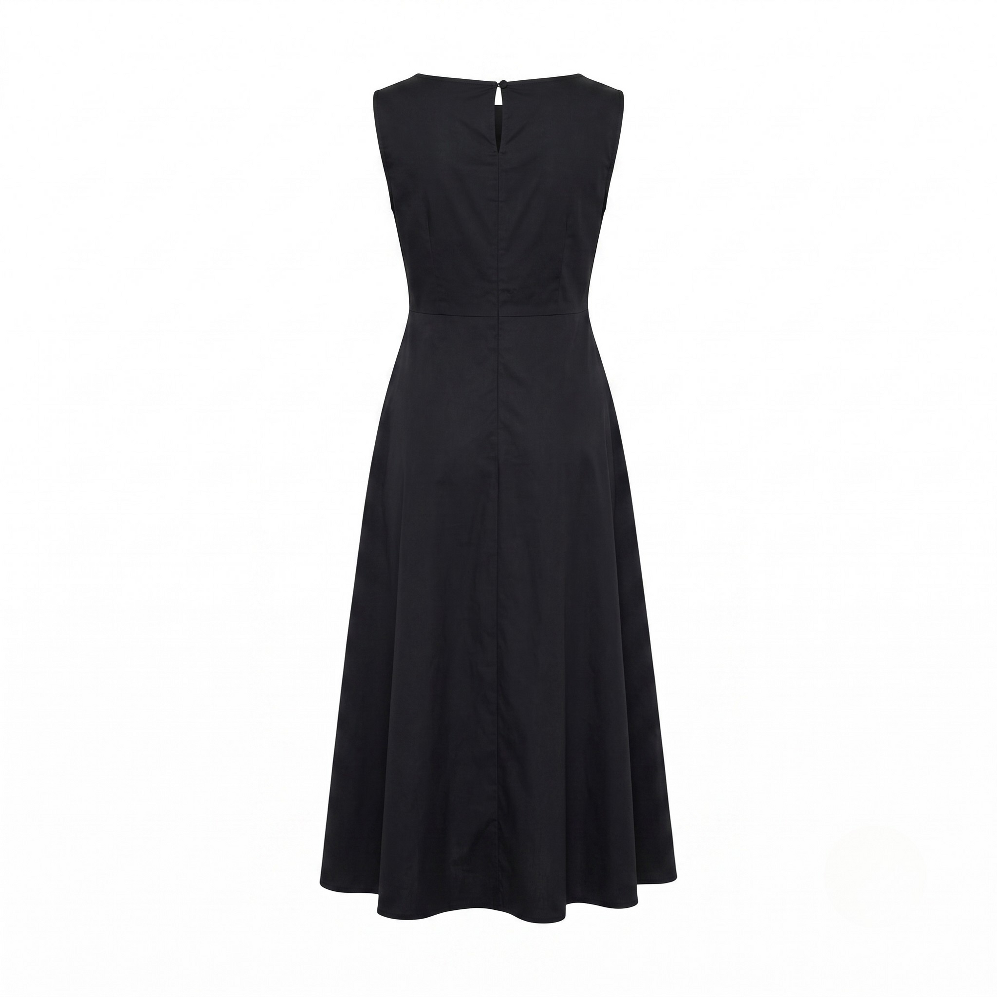 Robe longue drapée noeud noir