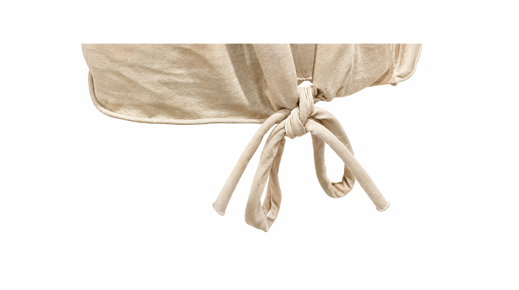 T-shirt oeillets beige délavé
