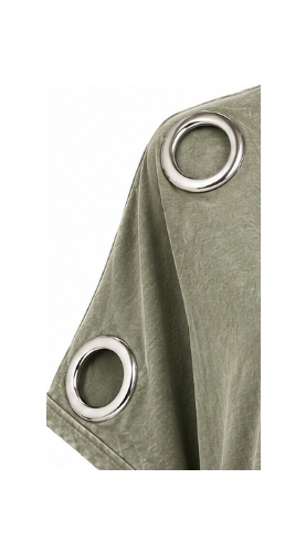 T-shirt oeillets kaki