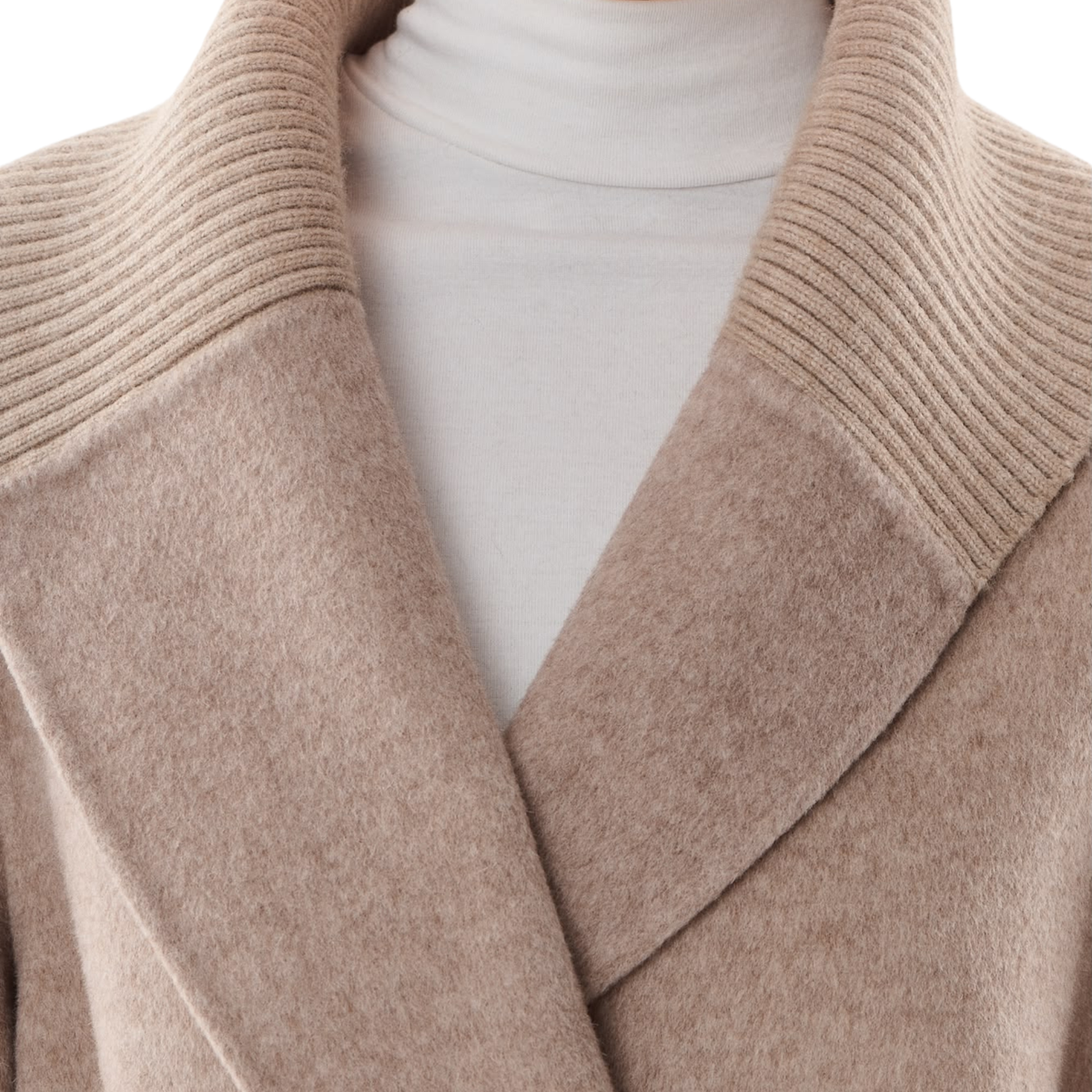 Veste évasée ceinturée taupe