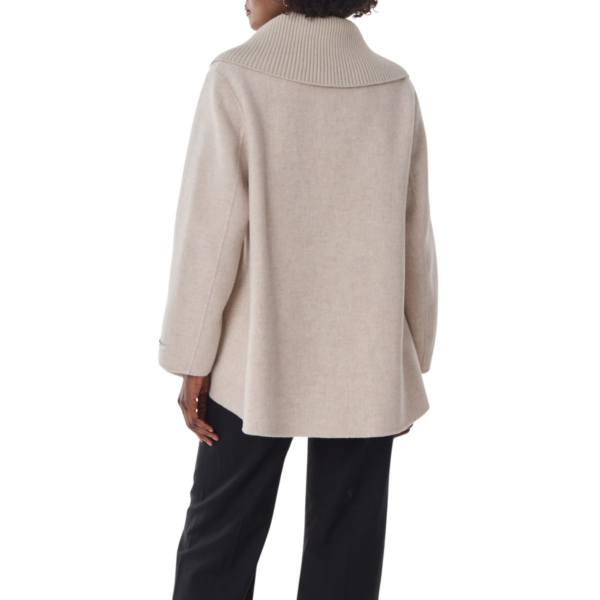 Veste évasée ceinturée beige