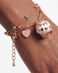 Bracelet fin cloche écru