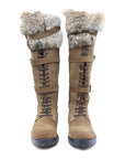 Bottes longues en croûte de cuir marron la Thuile