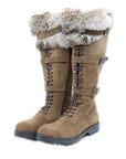 Bottes longues en croûte de cuir marron la Thuile