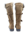 Bottes longues en croûte de cuir marron la Thuile