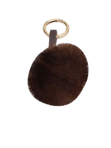 Porte clef en vison véritable marron NC