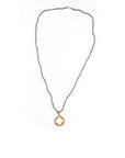 Collier et charm trefle doré Moon-C